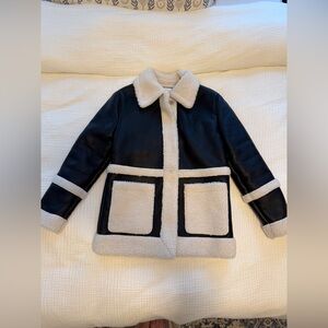 Avec Les Filles - Faux Shearling Faux-Leather Jacket - XS